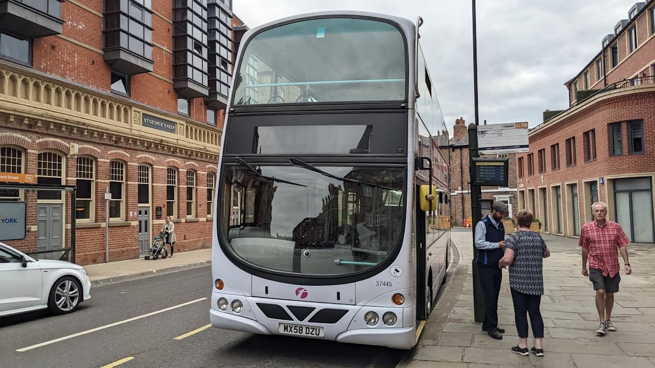 *Full Route Visual* Route 4 (Clifford Street to Acomb) First York 37445 (MX58DZU)