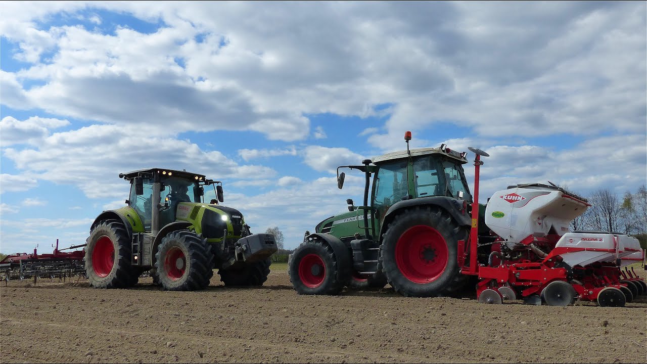 SIEW 100 HA KUKURYDZY | UPRAWA | GR WOJTYŃSKI |  FENDT 312 | KUHN MAXIMA 2 TS | CLAAS AXION 870