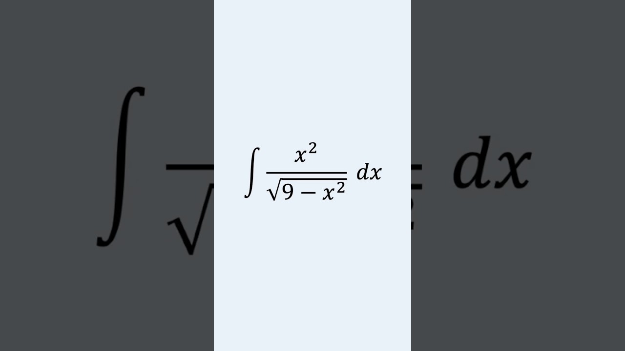 Integrating using a Trigonometric Substitution #maths #calculus #integration