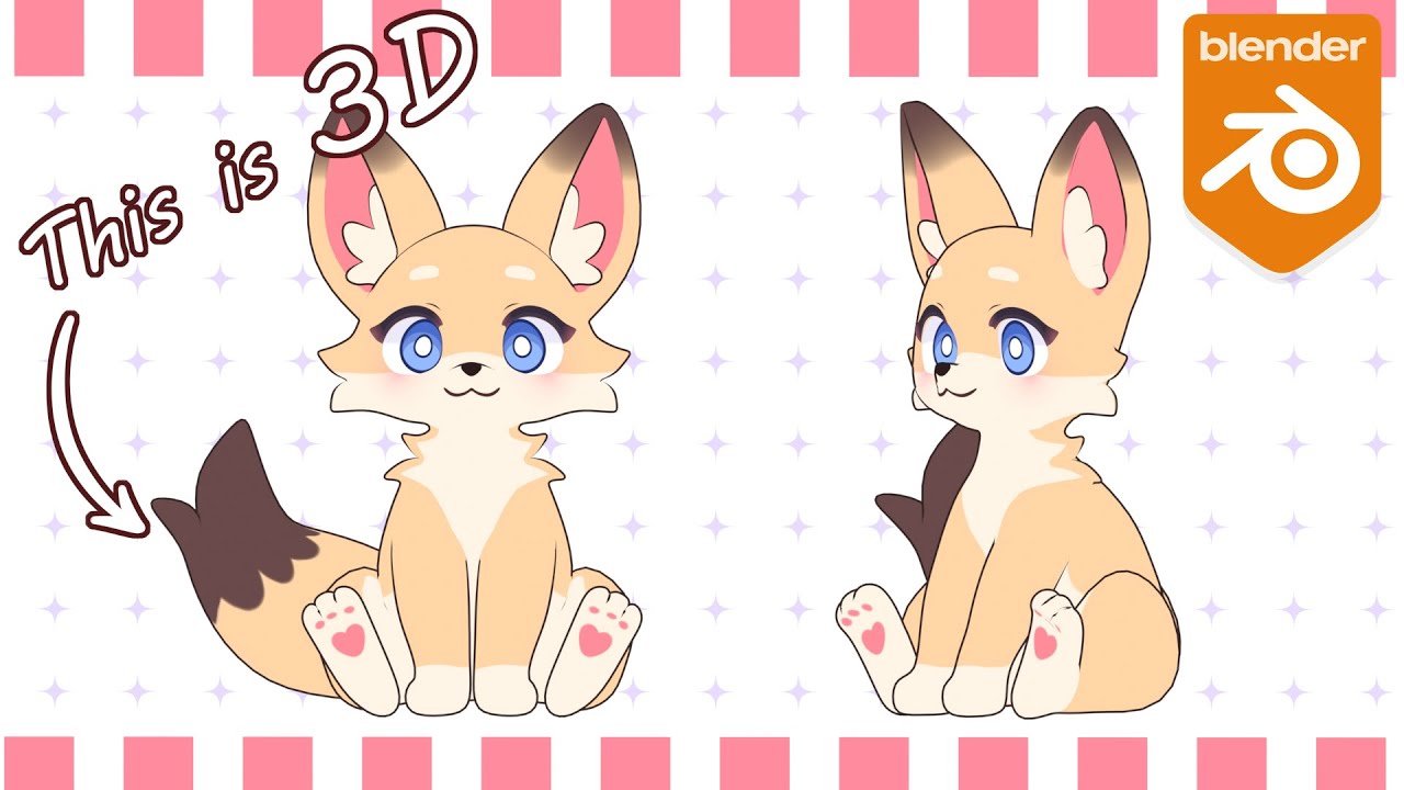 How to create a cute fennec fox in Blender | Character modeling | Time-lapse