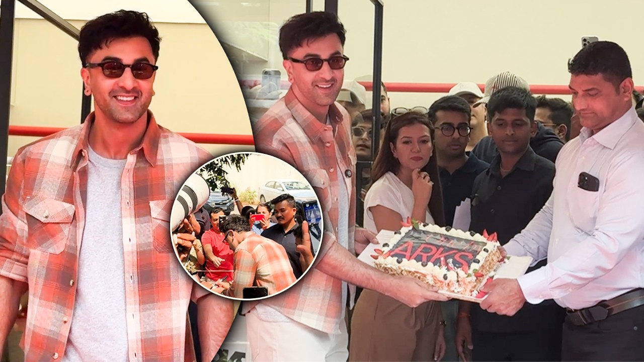 Ranbir Kapoor Celebrates The 1st Anniversary Of His ARKS Store In Bandra | Cake Cutting With Fans