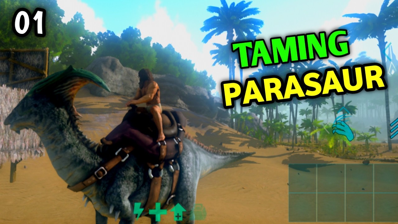 Ark survival PARASAUR TAMING GUIDE for Beginners #arksurvivalevolved #ark 