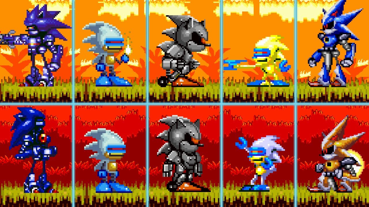 Evolution Of Sonic 3 Mods (Silver Sonic, Silver Sonic From Sonic 2, Mecha Sonic, Neo Metal Sonic)