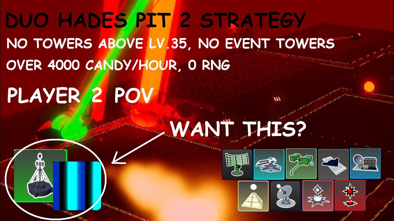 Duo Hades Pit 2 Strategy POV 2 (No Level 35+ Towers, No Event Towers | Cube Defense Halloween 2025