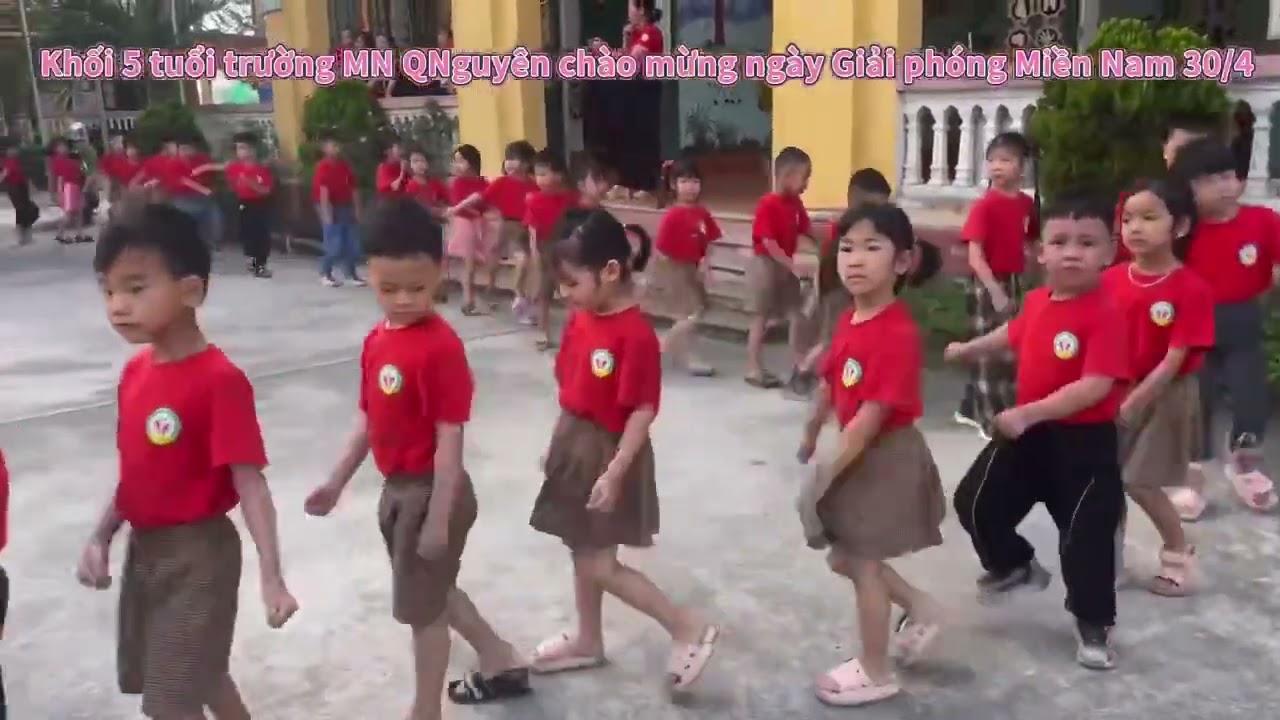 50 năm giải phóng miền nam thống nhất đất nước. Mầm non Quỳnh Nguyên viết tiếp câu chuyện hoà bình.