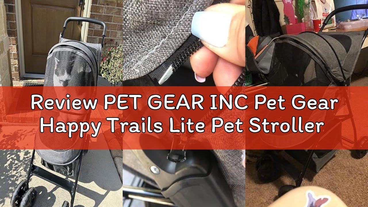 Review PET GEAR INC Pet Gear Happy Trails Lite Pet Stroller for Cats/Dogs, Zipper Entry, Easy Fold w