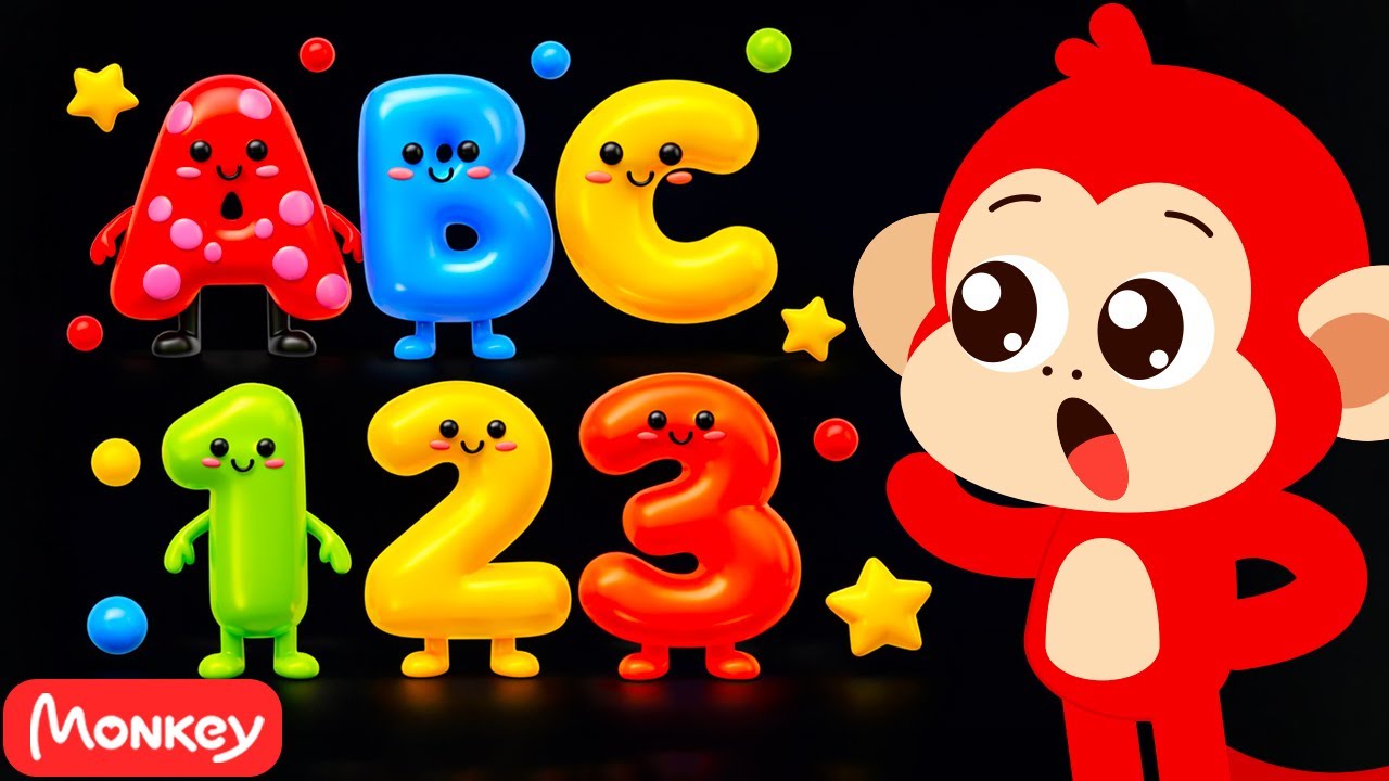 Preschool Learning Videos ☀️✨🌙 Learn ABC Phonics Shapes Numbers Colors | Monkey Junior Play & Learn