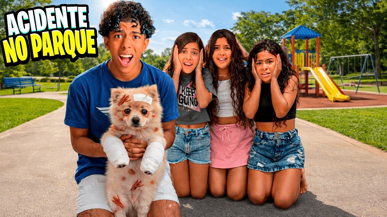 MEU CACHORRINHO SOFREU UM ACIDENTE NO PARQUE!😨 *Ficamos desesperados *