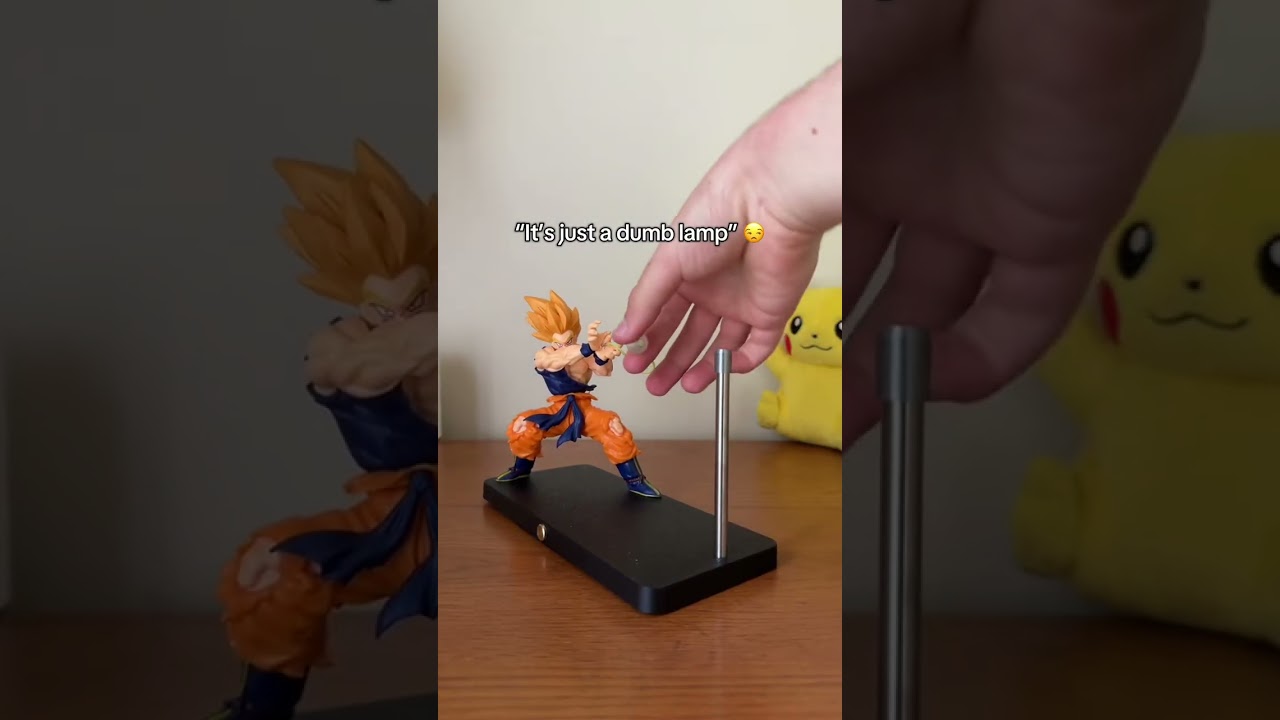 Dragon Ball Goku Magnetic Lamp 😱 🧡 #goku #lamp #dragonball