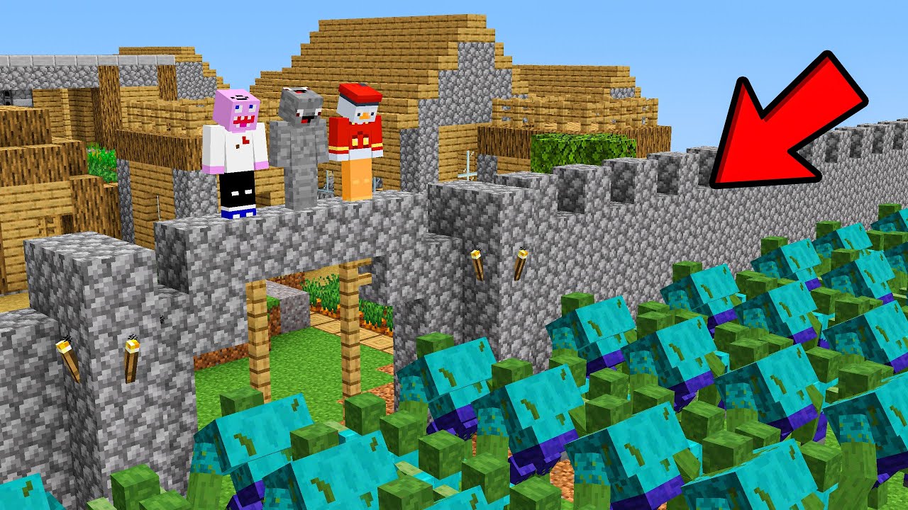 VILLA 100% SICHER WIRD VON ZOMBIE ARMEE ANGEGRIFFEN in Minecraft!