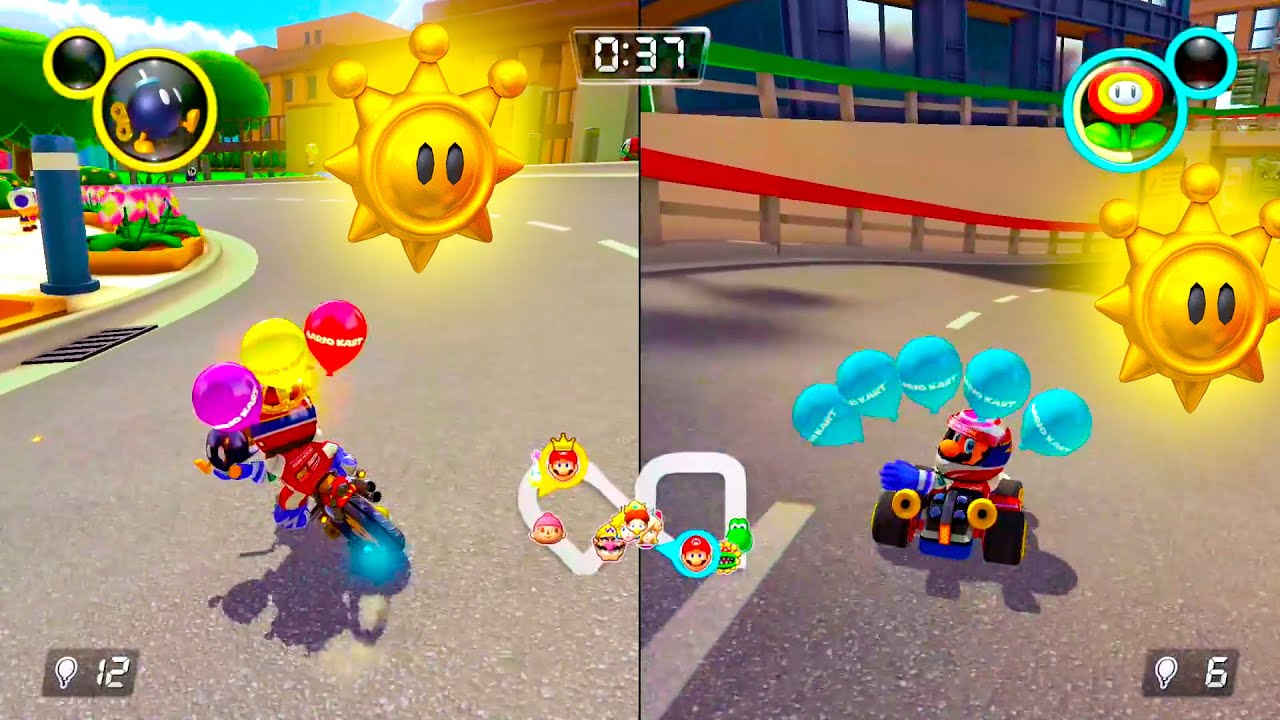 Mario Kart 8 Deluxe (Mods) New Courses – Battle 2 Players Gameplay Multiplayer