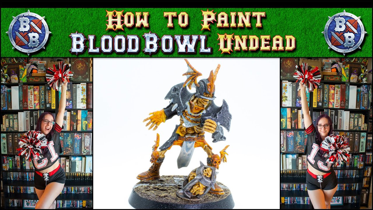How to Paint Blood Bowl Undead Skeleton Wight Blitzer | Warhammer Blitz Bowl | Miniature Tutorial