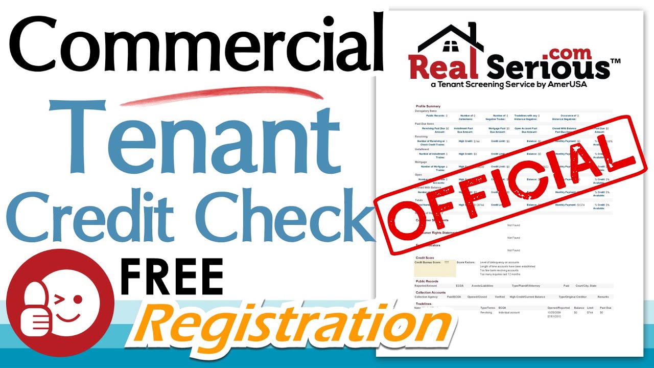 Commercial Tenant Credit Check & Criminal History