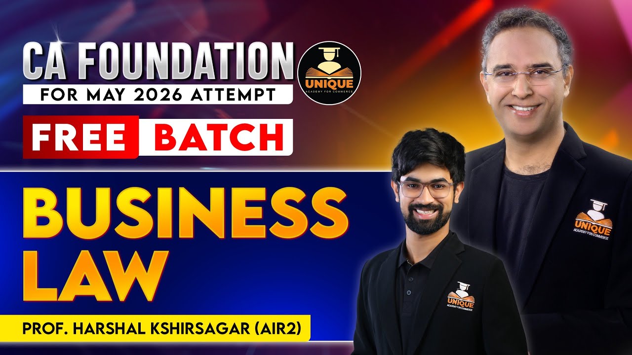 CA Foundation Business Law | Sales of Goods Act | 3.4 | L 1 | May 2026 | Prof. Harshal Sir (AIR-2)