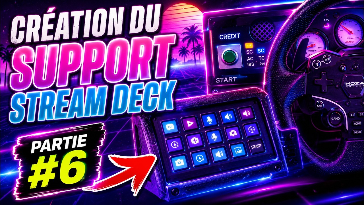 Partie #6 | Borne d'arcade Sega F355 Challenge - Création du support stream deck.