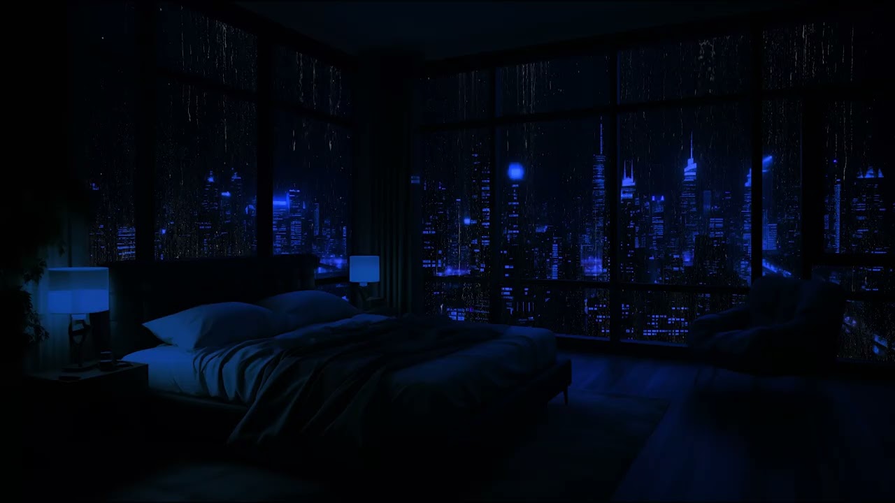 Relaxing Rain Symphony - Gentle Rain Over Quiet Urban Streets 😴 Relax and Deep Sleep