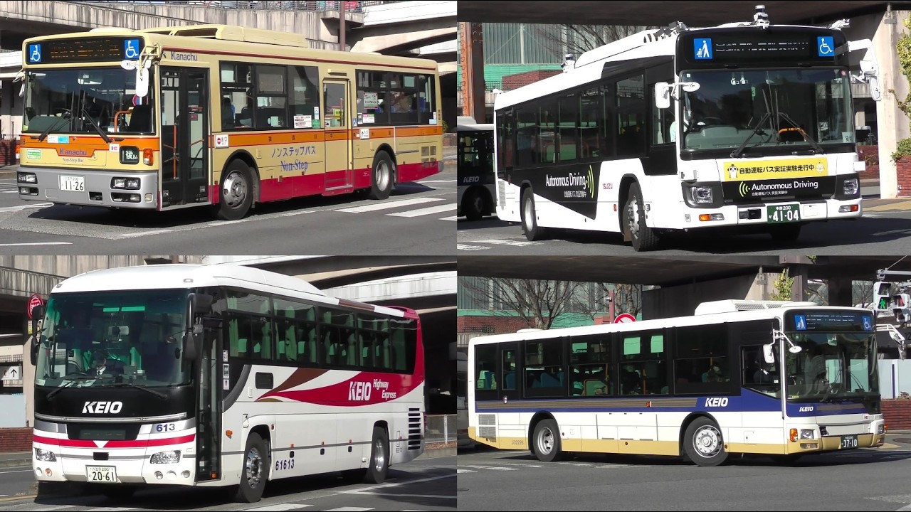 バスの行列を眺める＠多摩センター駅