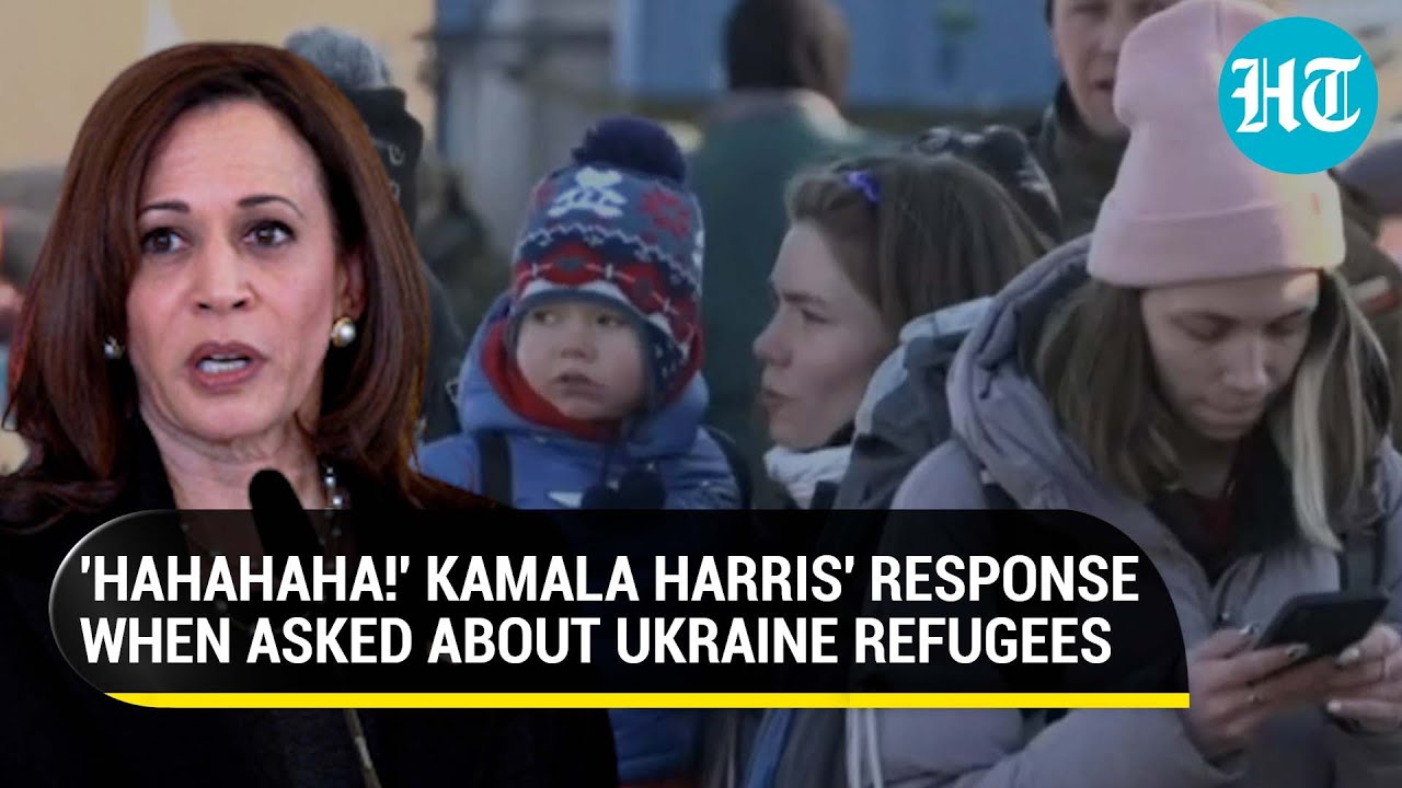 Kamala Harris laughs in response to a question on Ukraine; Slammed online for 'insensitivity'