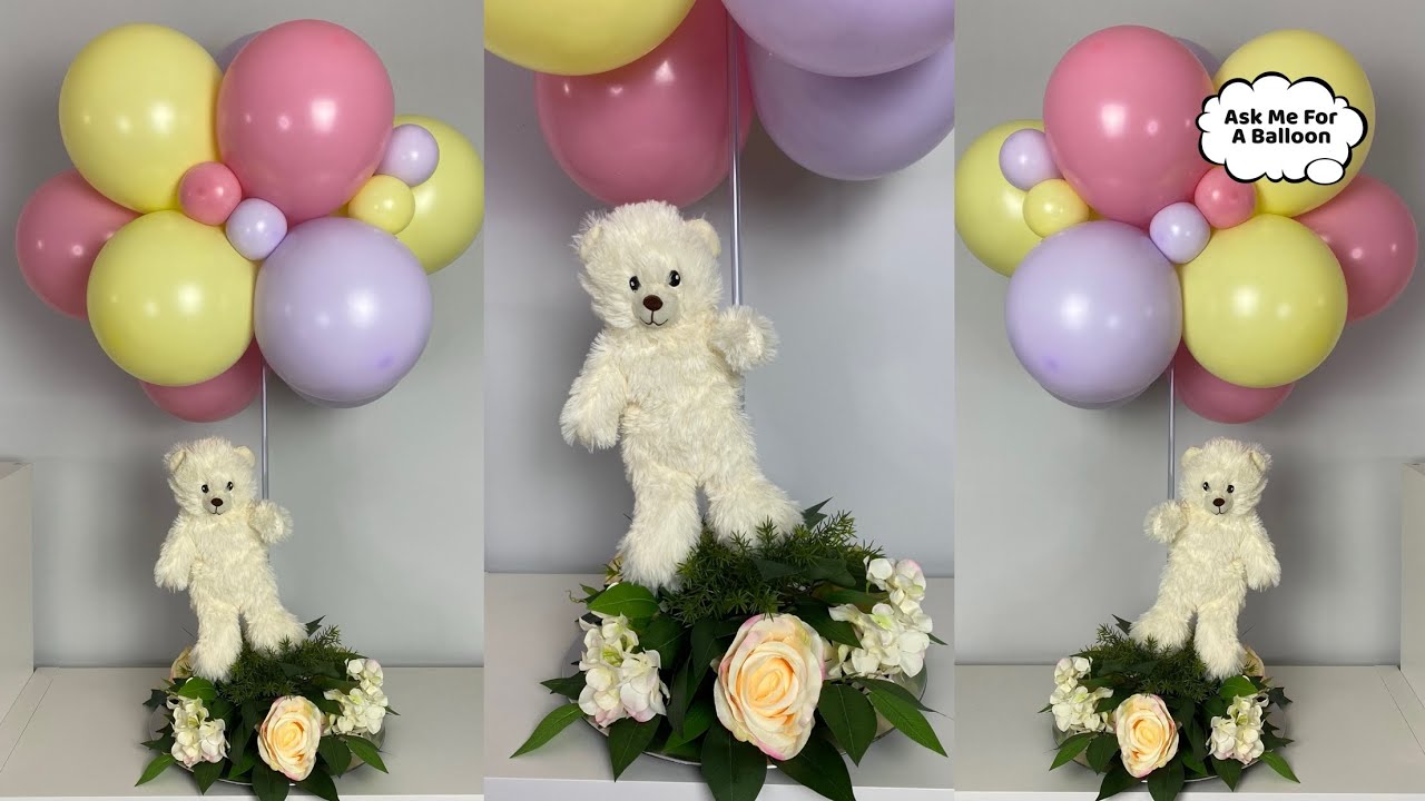 Balloon Centerpiece | Teddy Bear Baby Shower