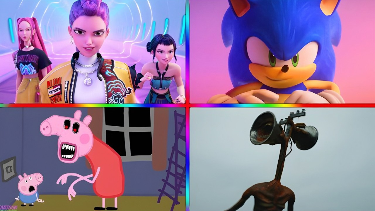 KPop Demon Hunters🆚Sonic 🆚Peppa Pig  🆚Siren Head  🎶 Tiles Hop EDM Rush