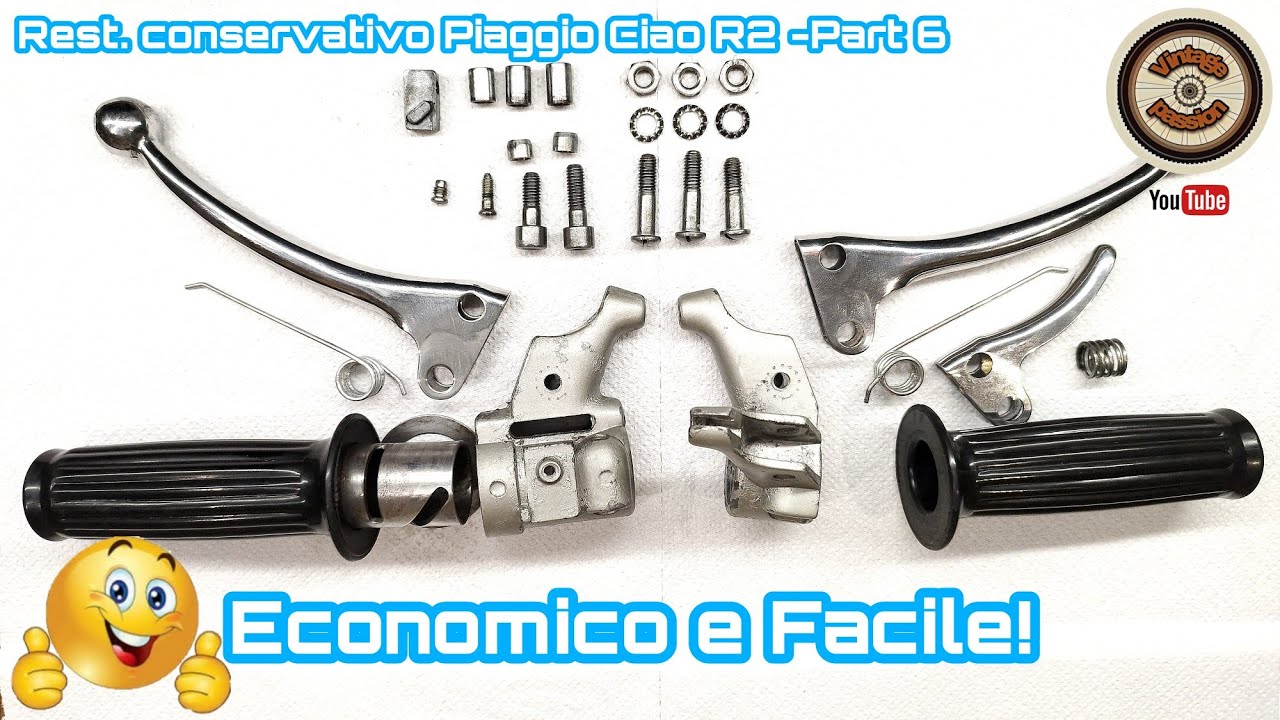 Revisione sterzo e comandi - Restauro Ciao Piaggio R2 bianco - Part 6