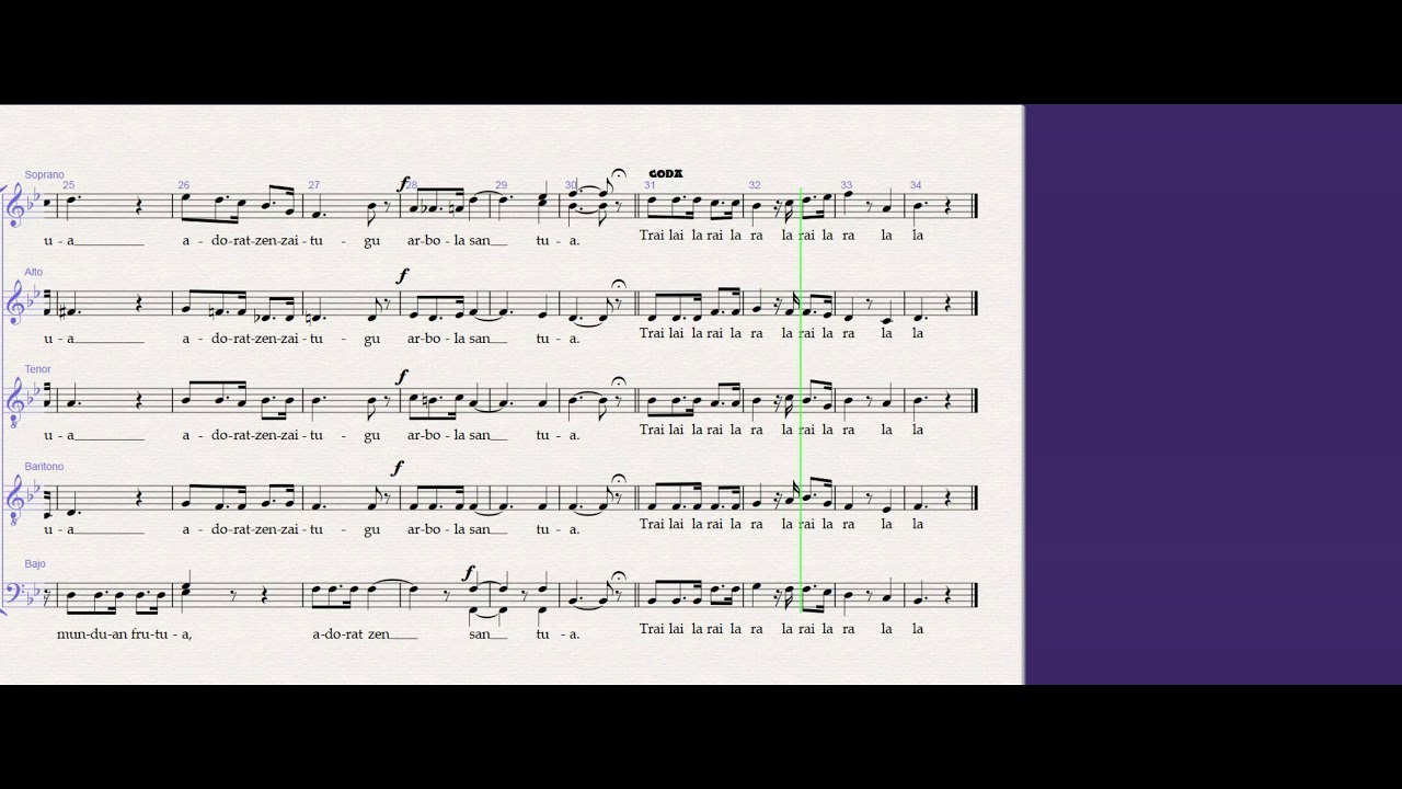 Gernikako arbola - Partitura