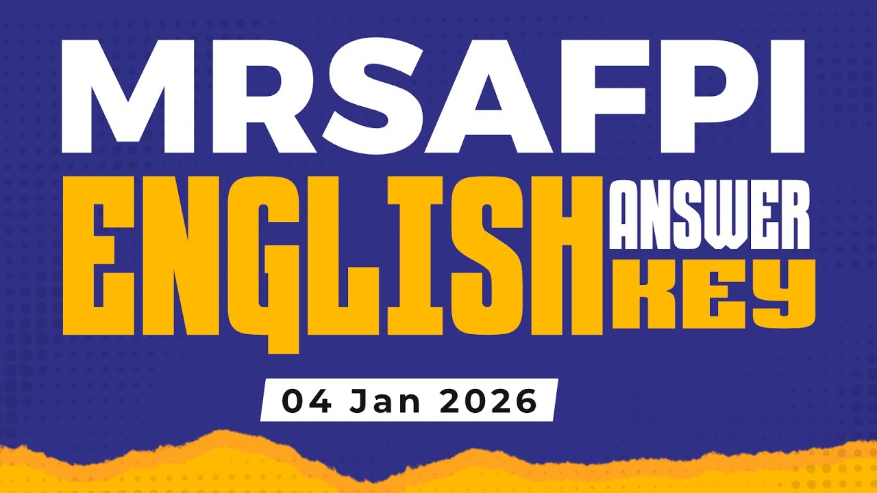 MRSAFPI English Answer Key 2026 | AFPI Coaching in Punjab  | MRSAFPI 2026
