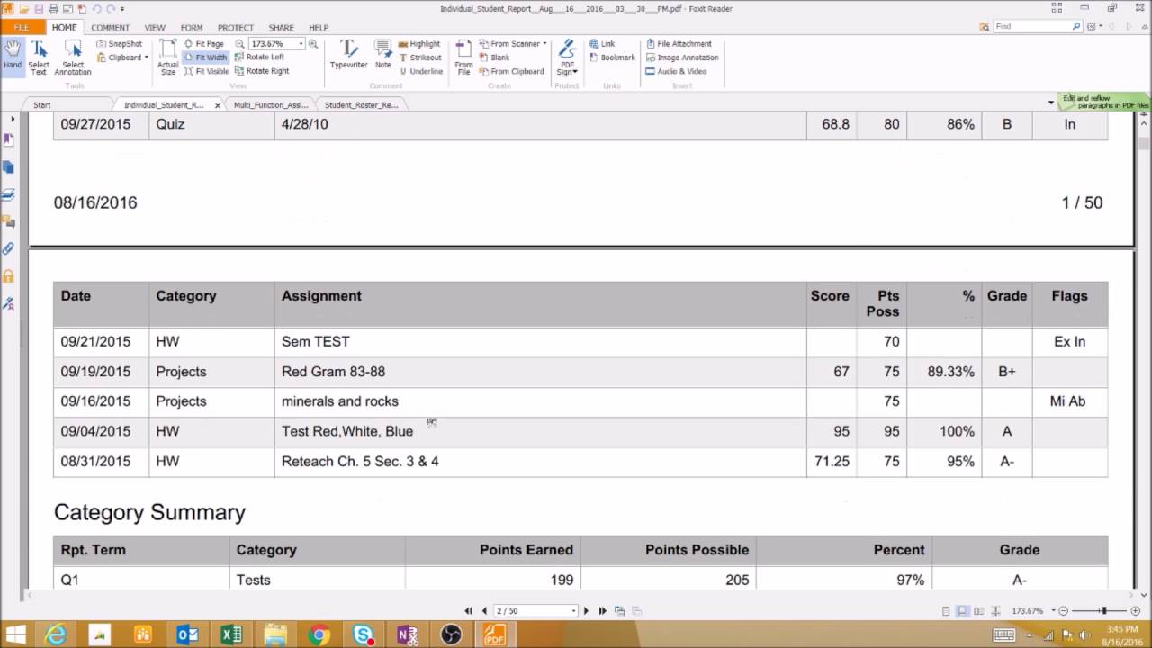 PowerTeacher Pro - How Do I Use the Individual Student Report?