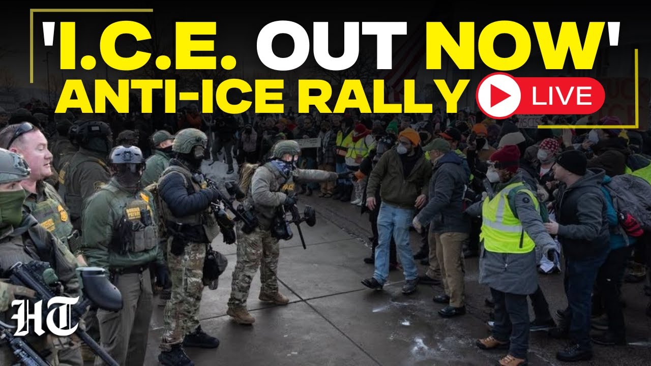 LIVE: Minneapolis 'ICE Out Now' March & Anti-ICE Postal Union Rally, Tens of Thousands Protest | US
