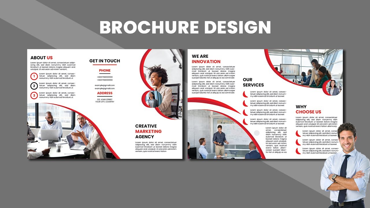 Adobe illustrator brochure design ideas