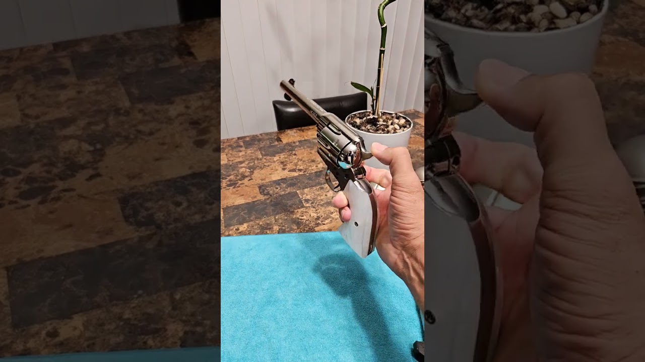 Standard manufacturing saa long colt nickle revolver 45