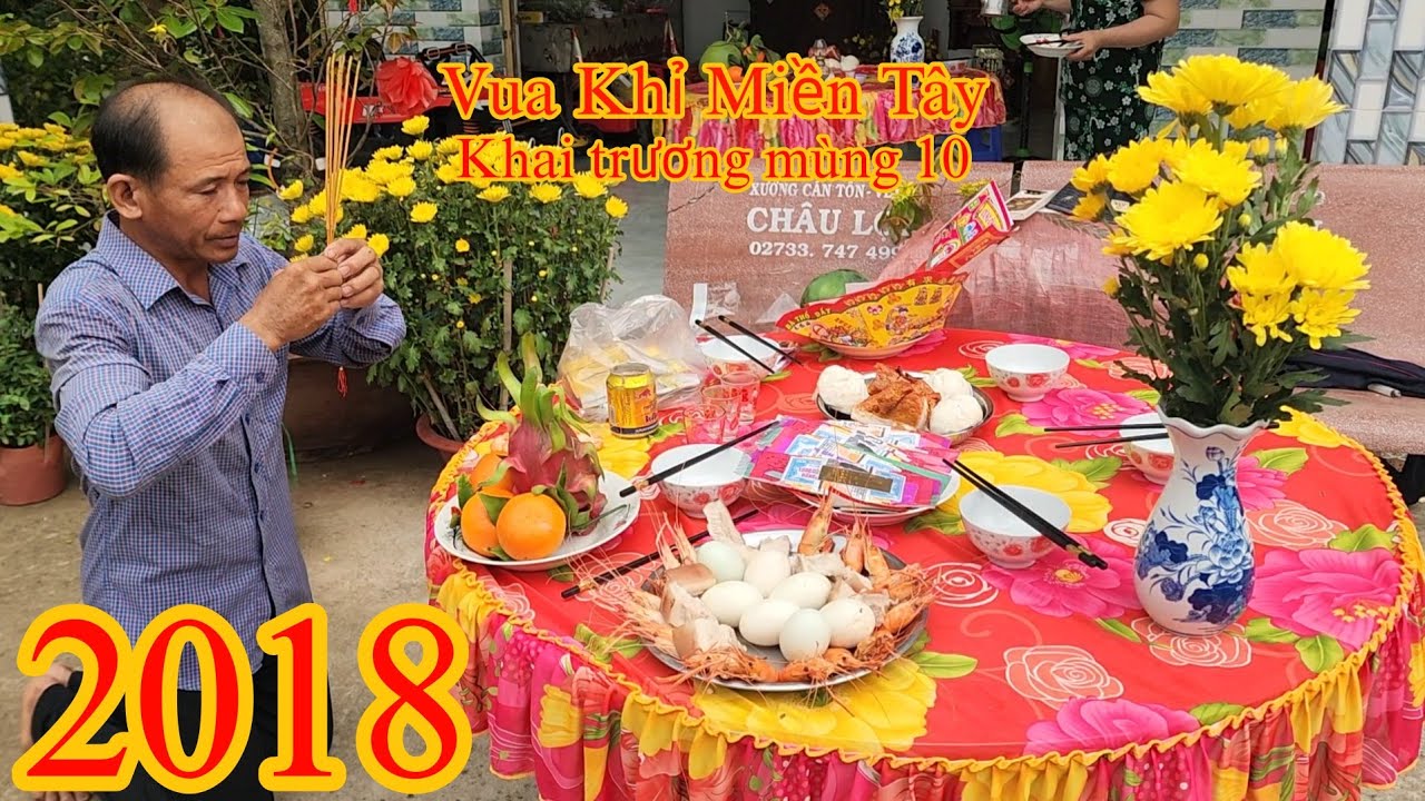 Cúng khai trương ngày Vía Thần Tài ( Mùng 10 Tết ) của Vua Khỉ Miền Tây Cutting mango tree