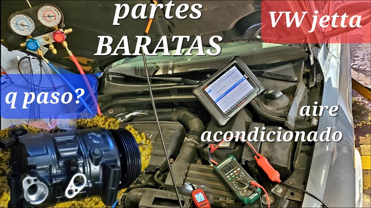 VW JETTA no enfrio el COMPRESOR, no tira aire FRIO partes baratas
