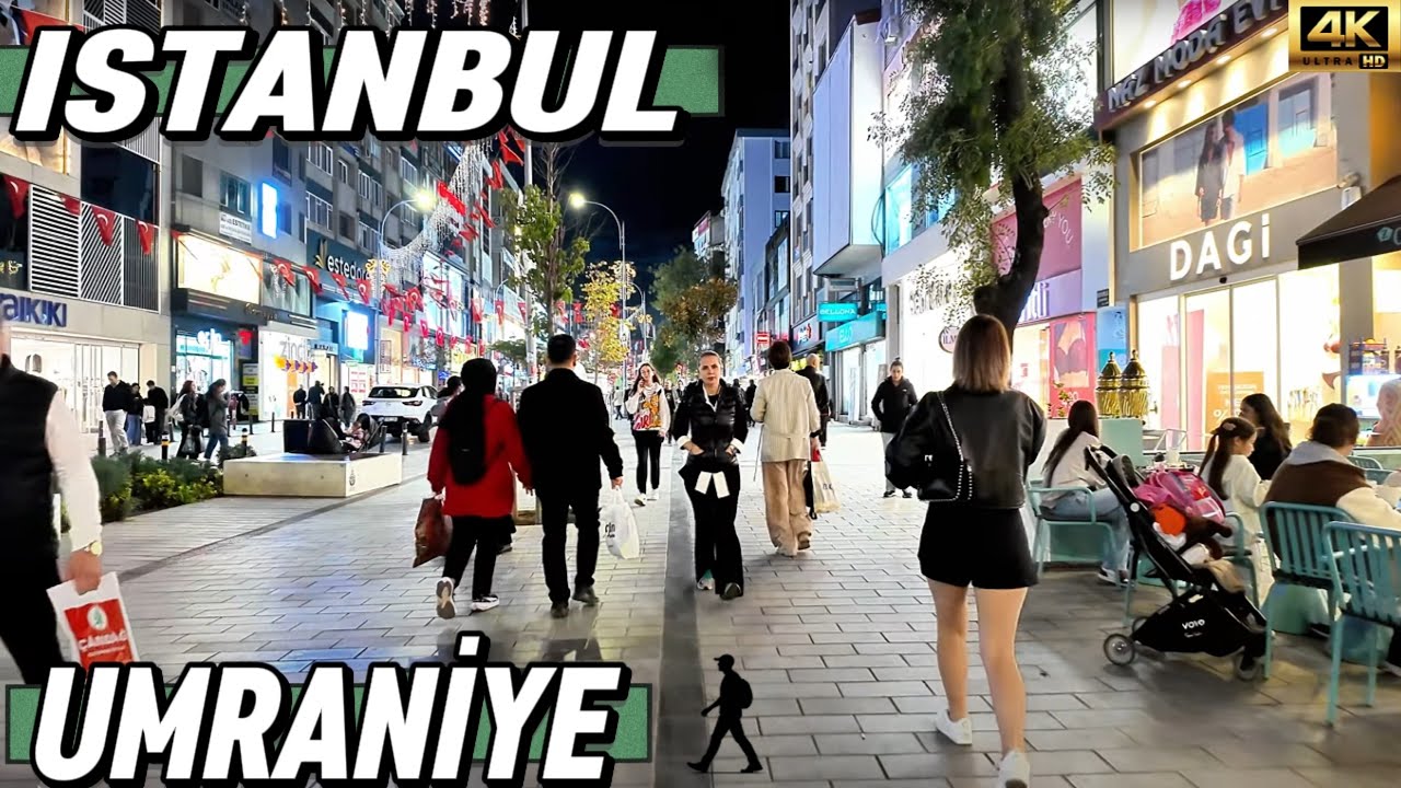 ISTANBUL NIGHT WALK 4K | ALEMDAĞ STREET ÜMRANIYE