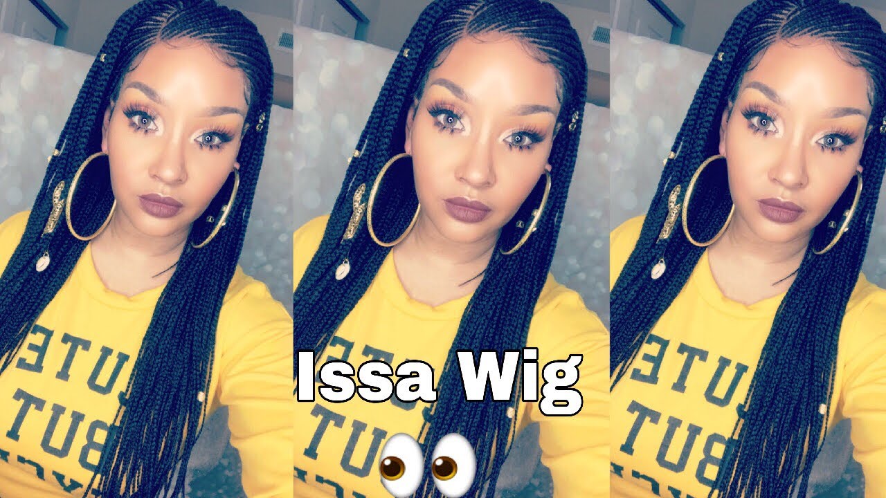 AFFORDABLE BRAIDED WIG| SENSATIONNEL SIDE PART CONROW| FT. WIGTYPES.COM