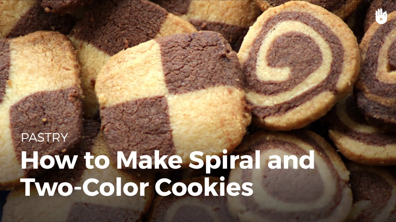 Easy recipe: Learn how to make a pinwheel and checkerboard two-colored cookies