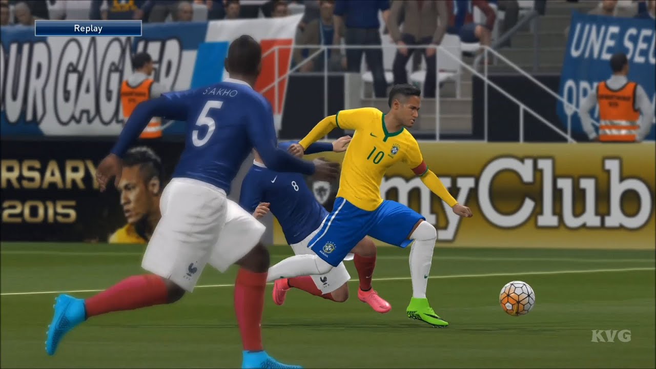 PES 2016 - France vs Brazil - Gameplay (PS4 HD) [1080p60FPS]