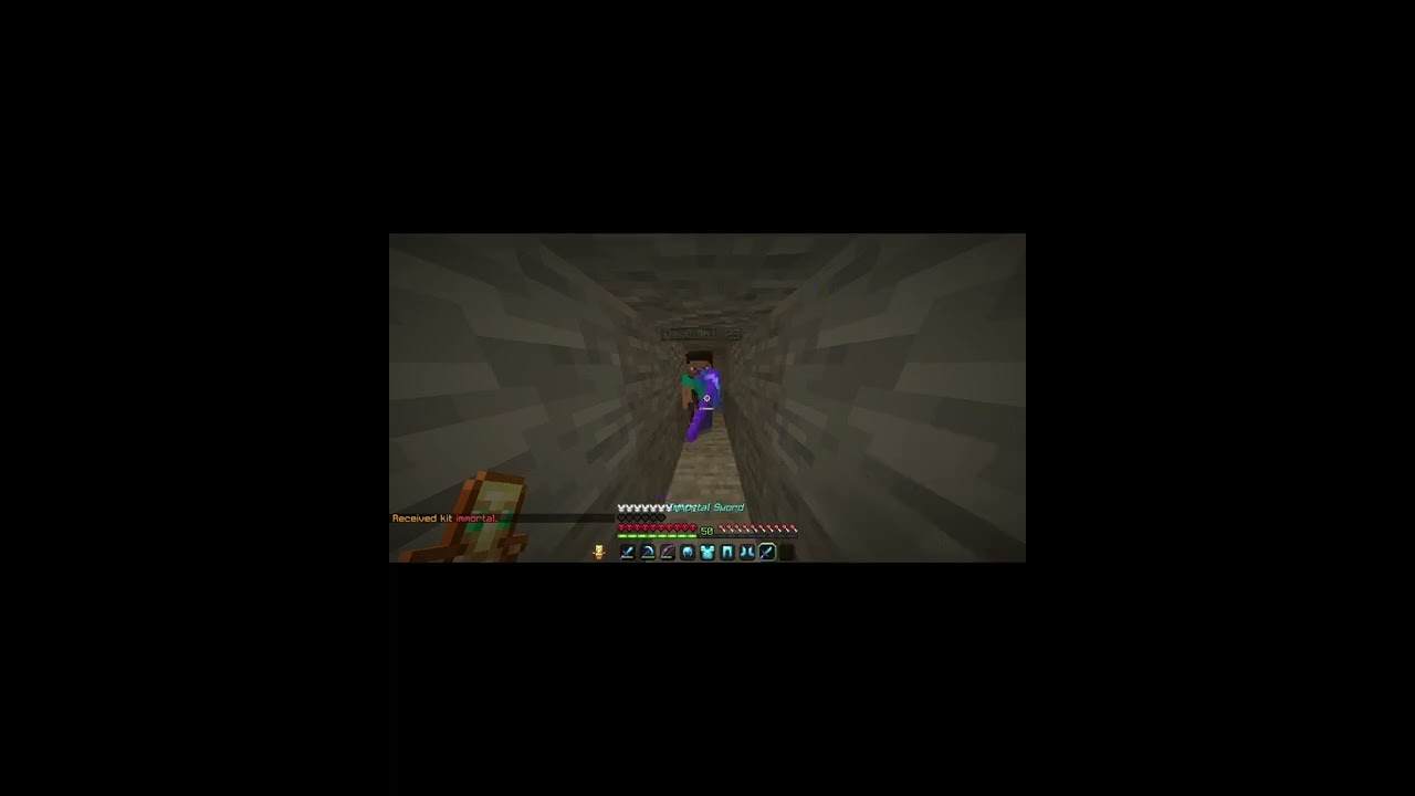 Random guy was mining in my lifestealsmp so i gave him immortal kit