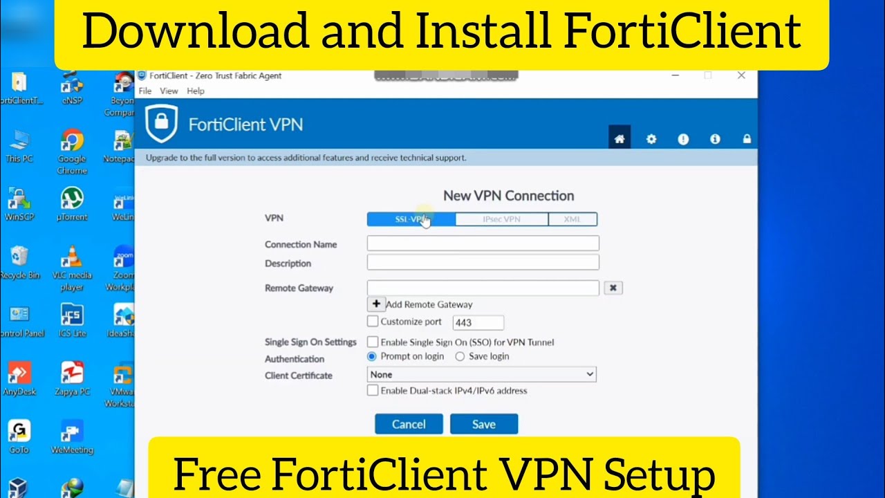 How to Free Download and Install FortiClient VPN on Windows