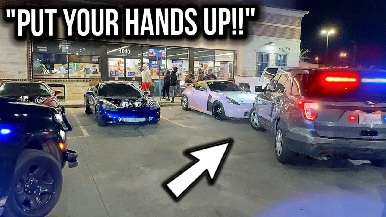 COPS BLOCK IN STREET RACERS AT TX2K25!! *Impounded*