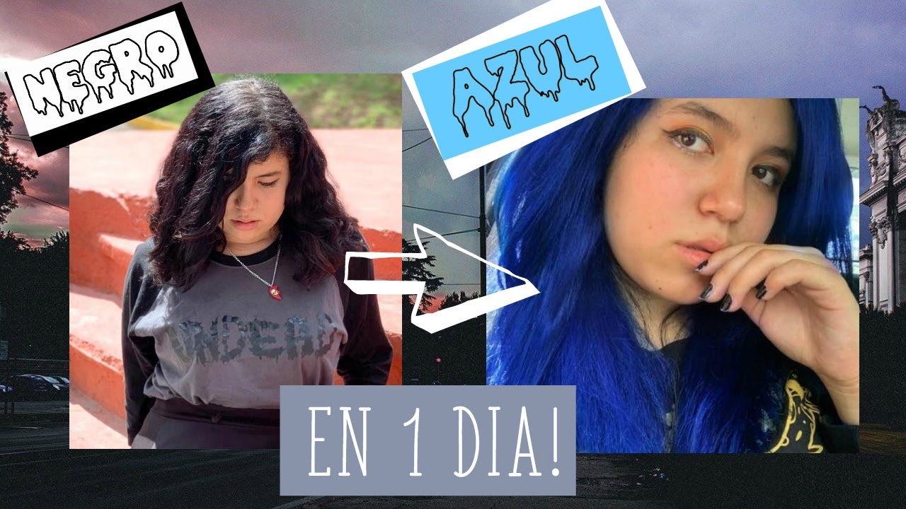 De cabello NEGRO a AZUL | Julie Garo