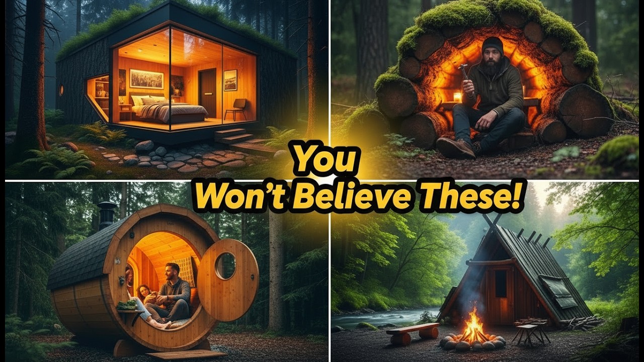 4 Secret Forest Homes You Won’t Believe Exist #youtube #satisfying #viral #video #shortvideo #ai #yt