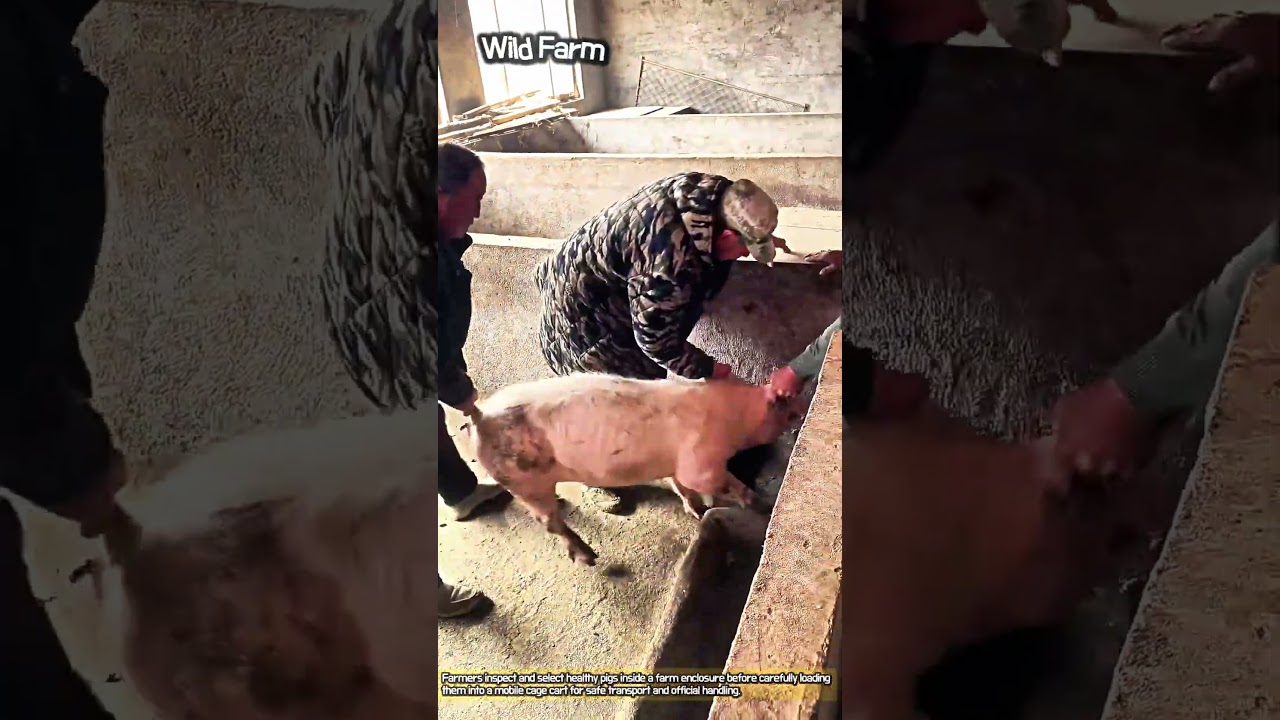 Detailed Look at the Pig Selection Process on the Farm #worker #process #piglet #livestock #farm