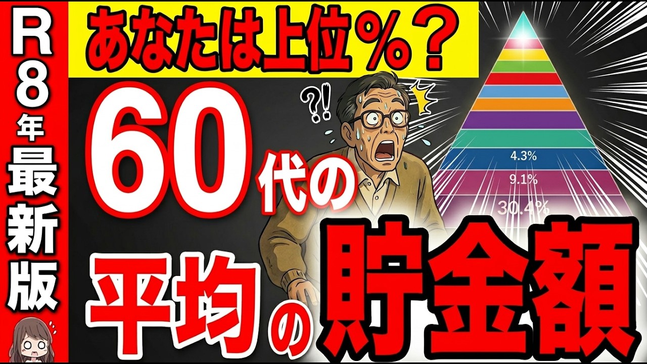 【2026年版】あなたの貯金額は上位何%？50代60代の平均貯金額と年金額を徹底解説！