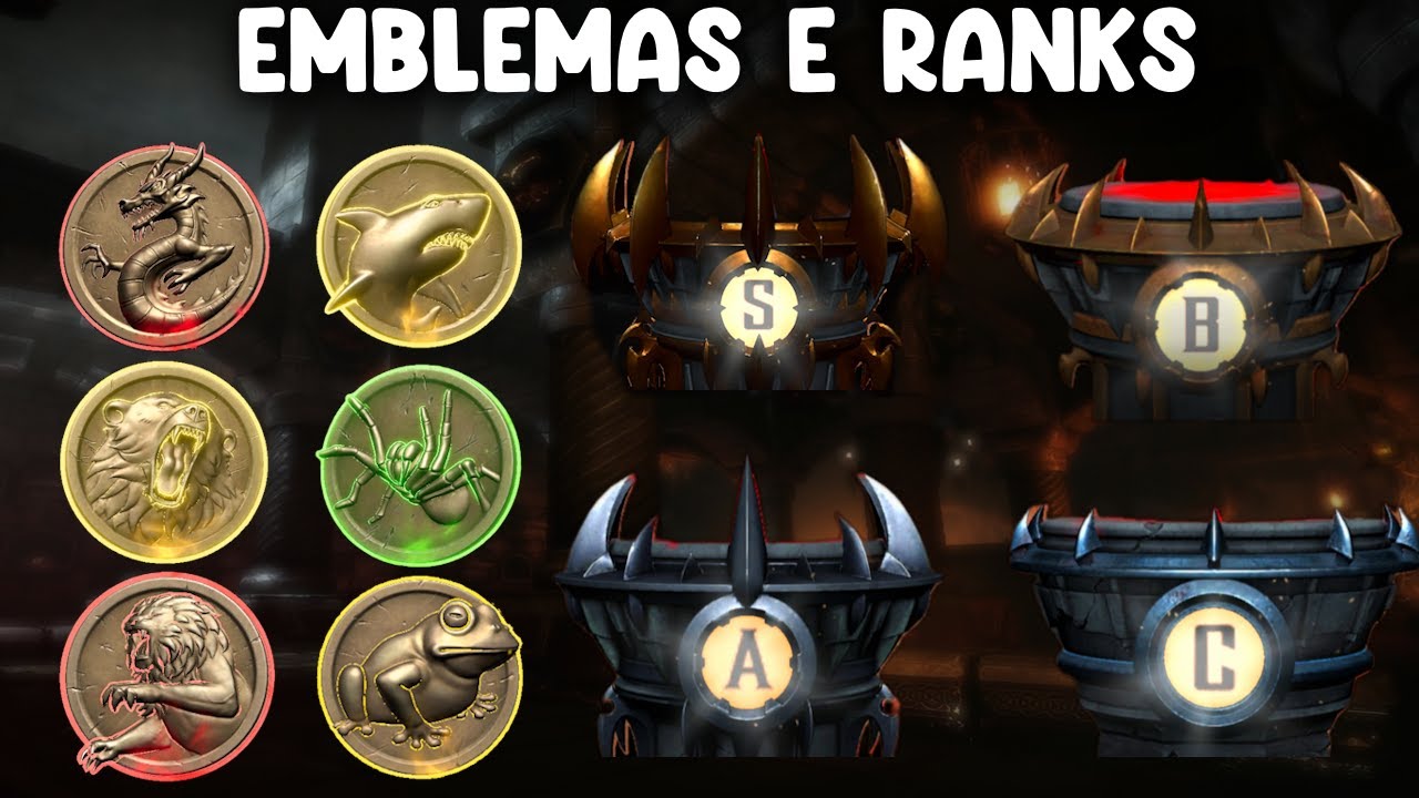 MK Mobile Atualização 5.4 | Sistema de Emblemas e Ranks Como Funciona? | Cristais do Dragão extras
