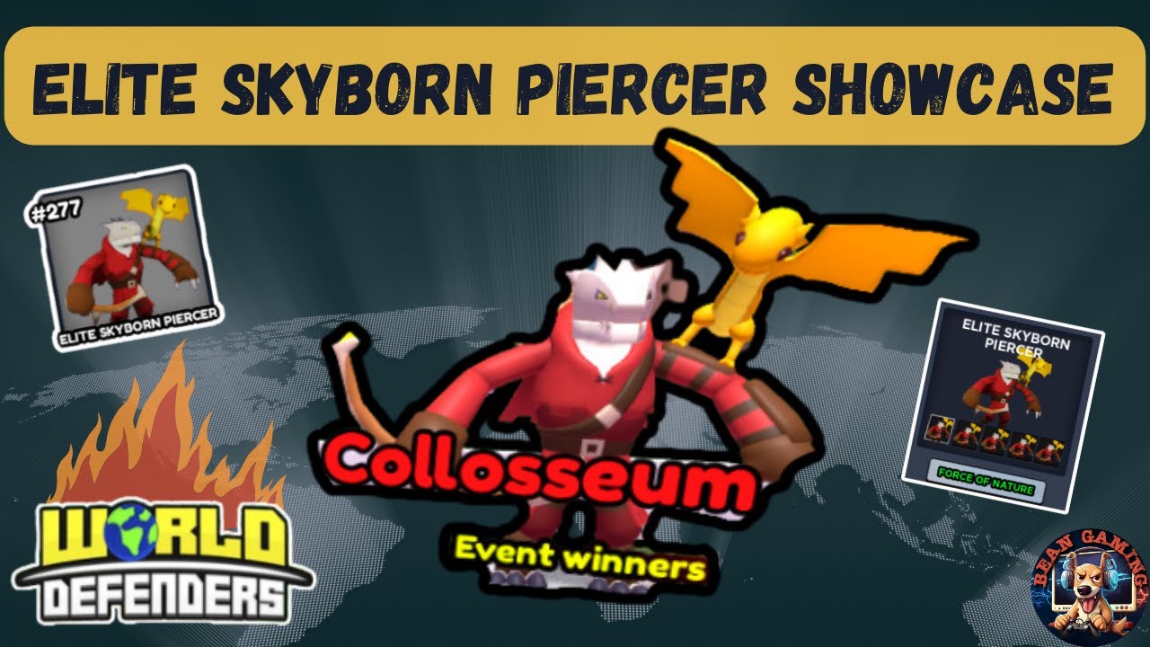 ELITE SKYBORN PIERCER SHOWCASE!!! World Defenders Roblox