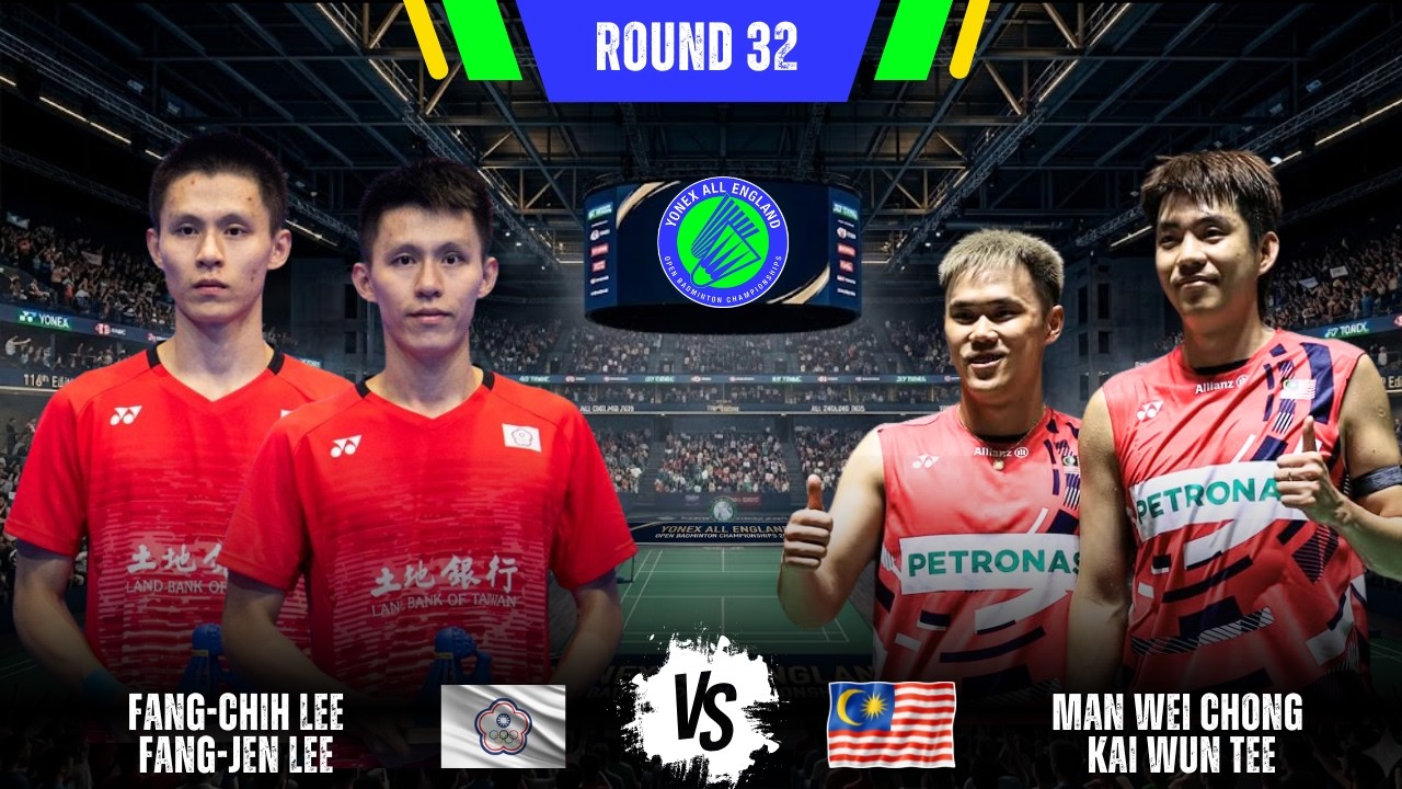 PADU! Lee/Lee (TPE) vs MAN Wei Chong/Kai Wun TEE (MAS) | All England Open 2026 Badminton