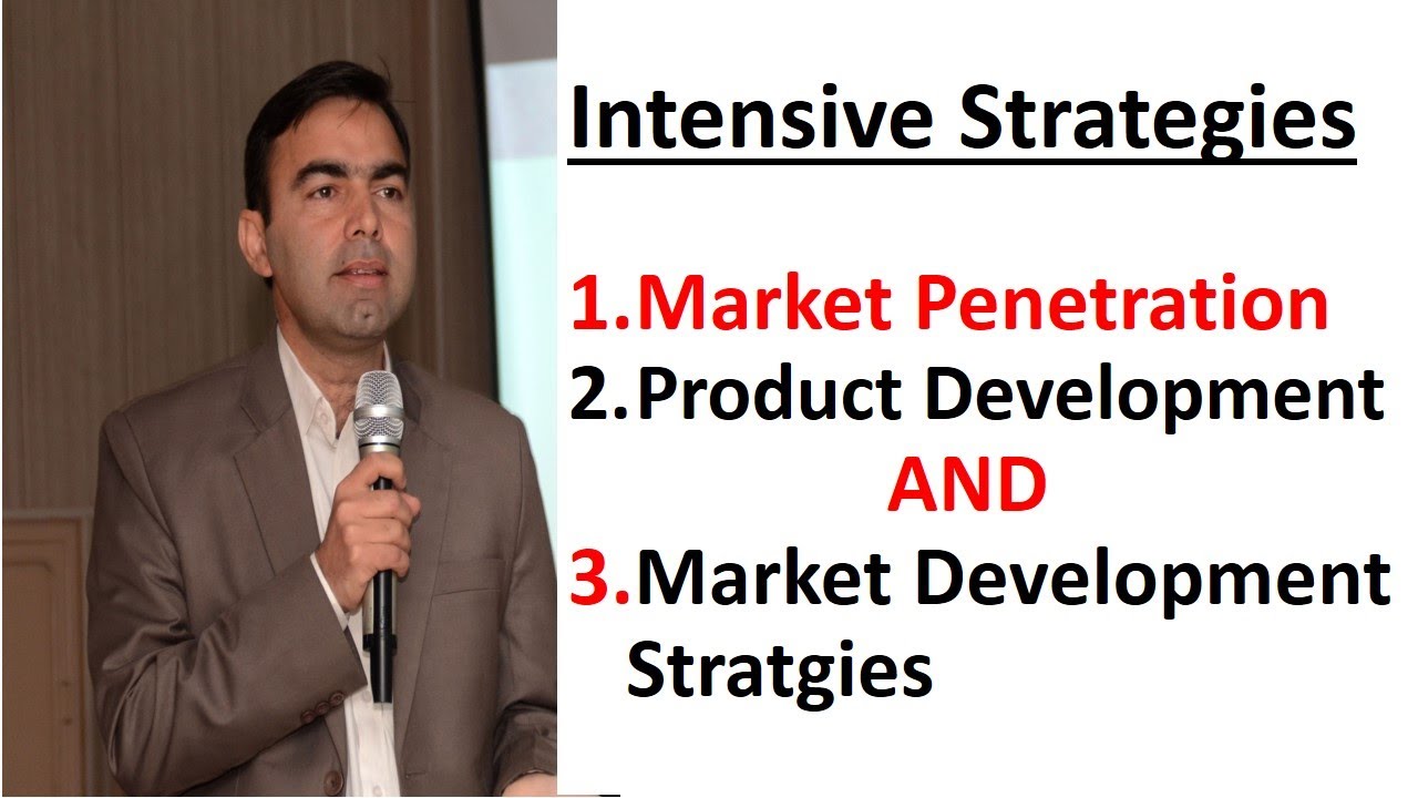 Intensive strategies | market penetration strategies | market and product development strategies