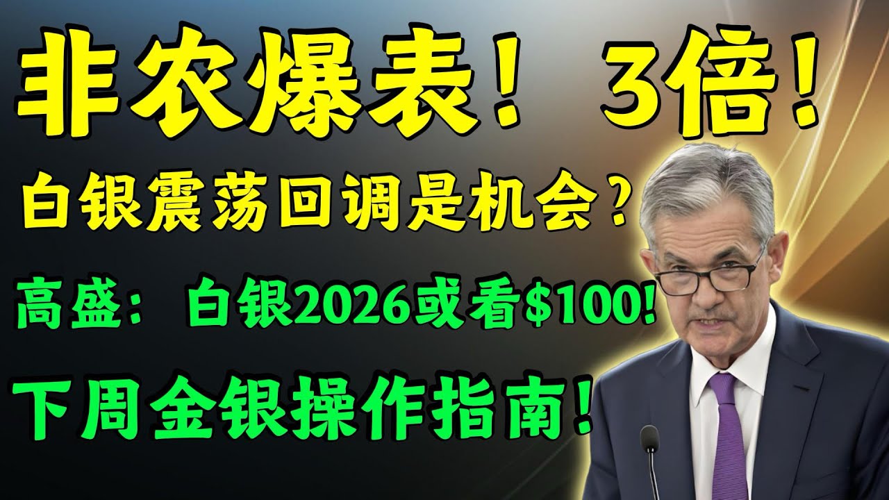 非农爆表3倍！白银下周一会崩盘吗？深度拆解3个隐秘细节：美联储降息还有戏？散户千万别踩这3个坑！#白银价格 #黄金 #非农数据 