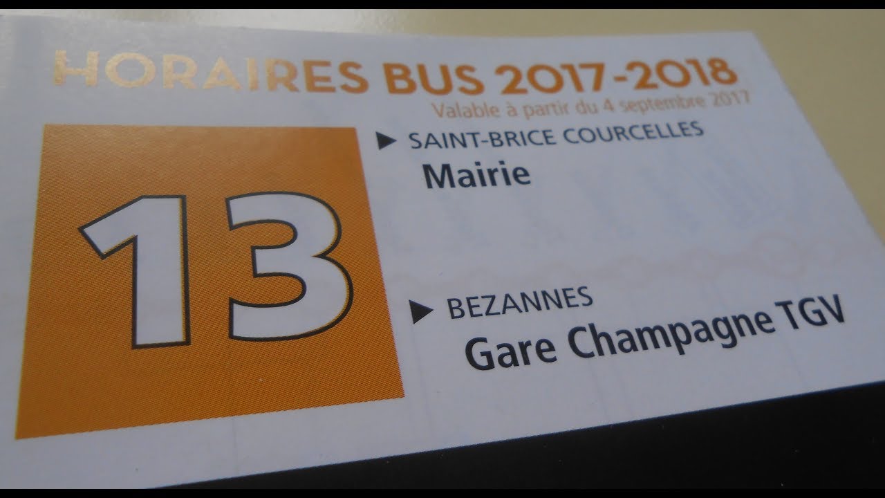 Citura La ligne 13 (St Brice Courcelles Mairie vers Bezannes Gare Champagne TGV)